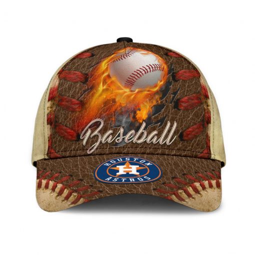 Houston Astros Baseball Leather Style Classic Cap