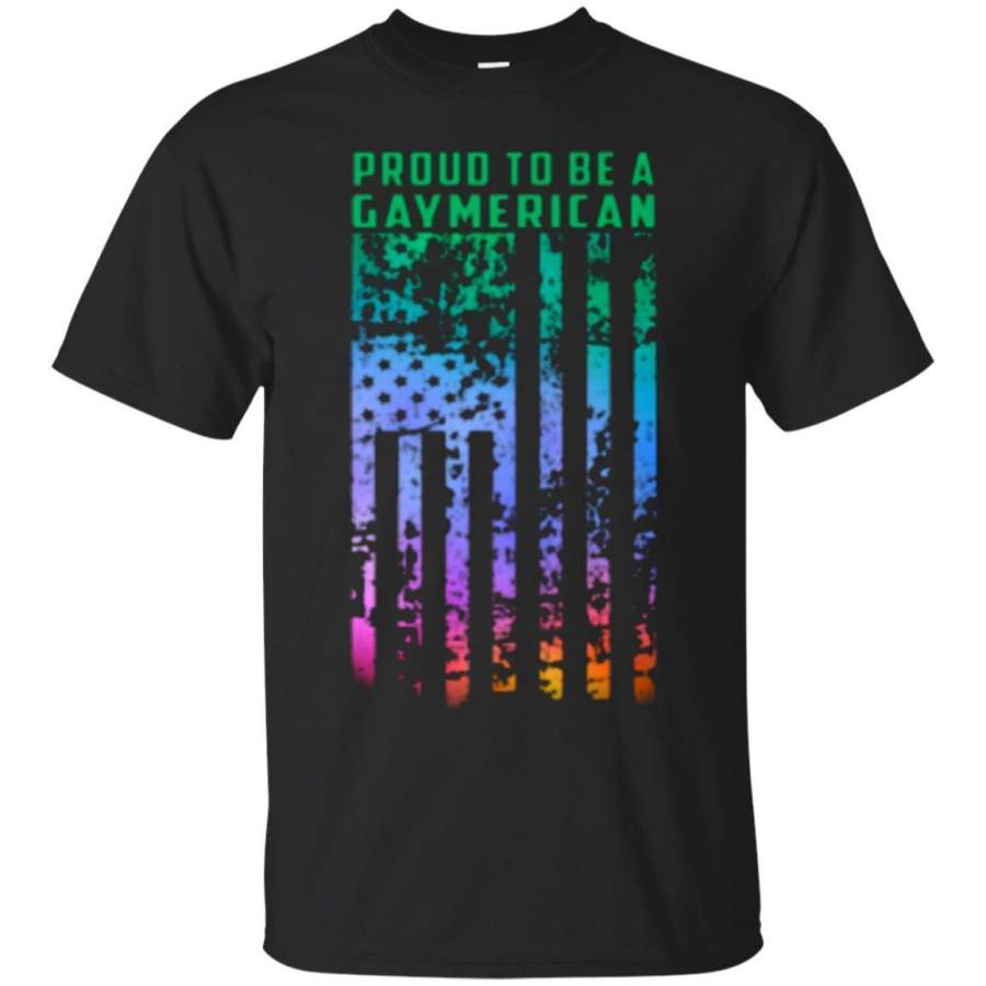 AGR Gay Pride American Flag Rainbow 4th Of July T Shirt For Lgbt zGalaxy Fashion T-Shirt