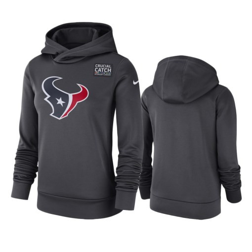 Women Houston Texans Anthracite Crucial Catch Hoodie