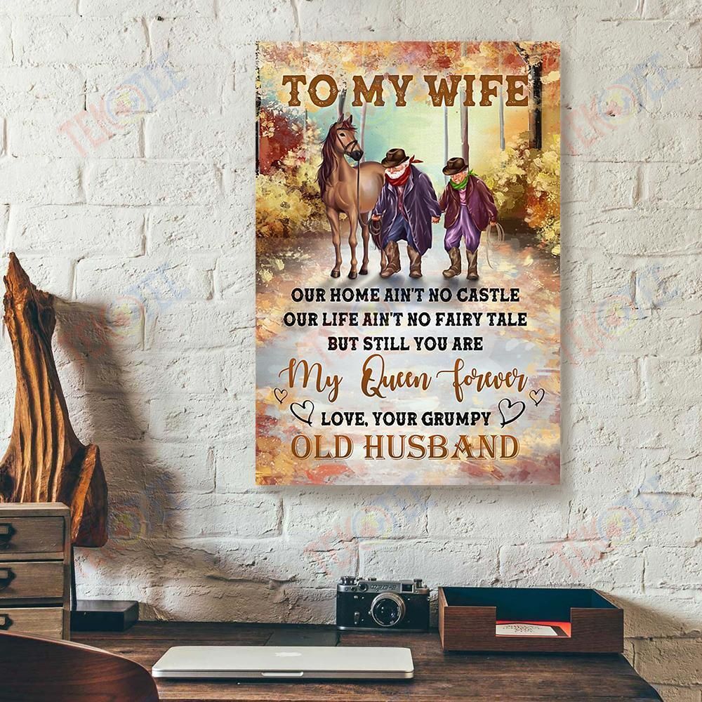 Best Canvas Prints To My Wife Our Home Aint No Castle Husband Vertical Canvas Wall Art Pretty Living Room Bedroom Bathroom Home Decoration