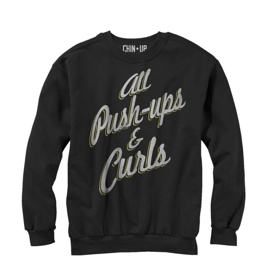 CHIN UP Women’s Push-ups and Curls  Sweatshirt Black