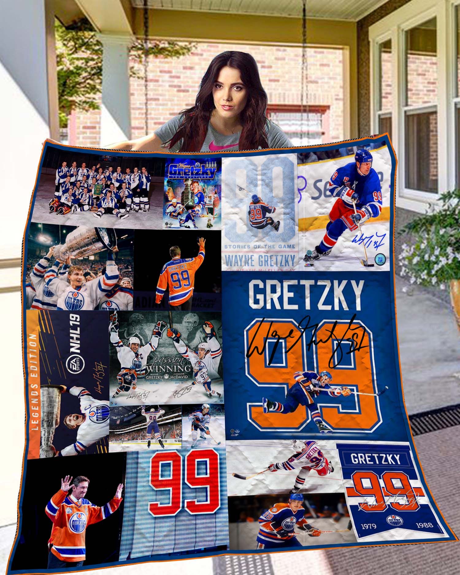 Wayne Gretzky Quilt Blanket