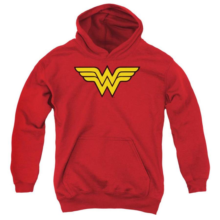 Wonder Woman Logo Youth Pull Over Hoodie  Movie Sweatshirt