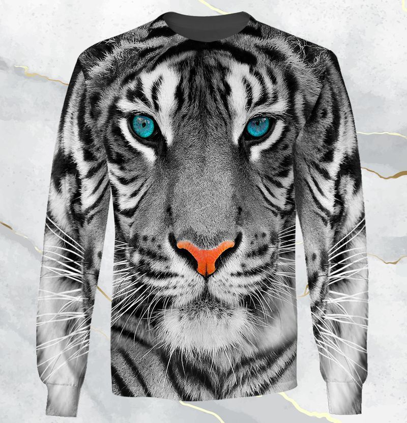 Blue Eyes Tiger 3D Full Print Sweatshirt