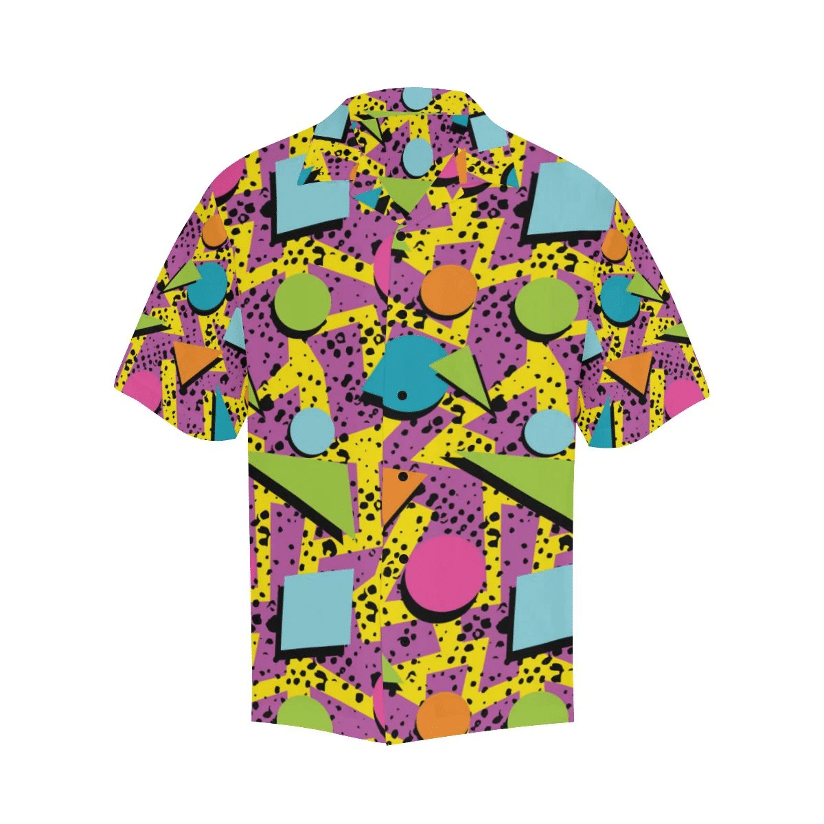 80S Geometric Pattern Print 80S Hawaiian Shirt