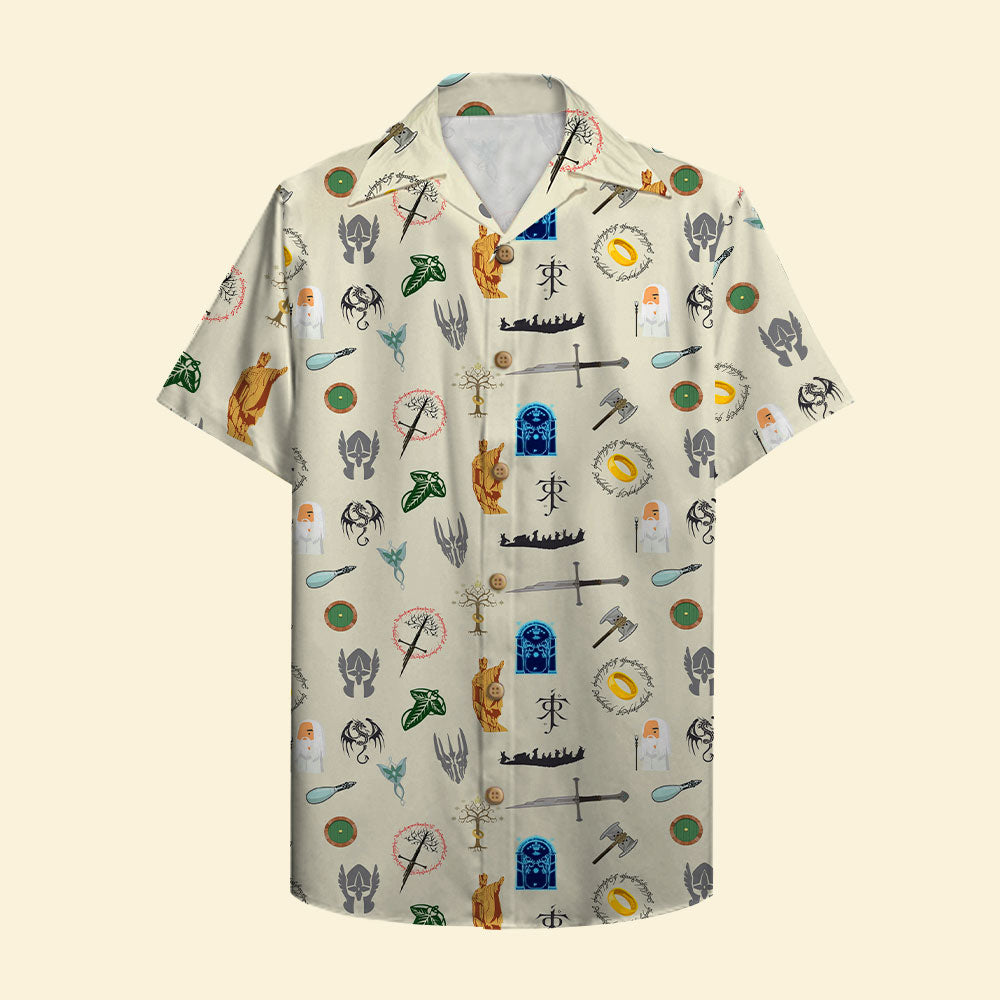 Lotr Pattern Hawaii Shirt Cartoon Style Ha31912