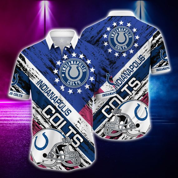 Gift For Husband Dad Indianapolis Colts And Rugby Helmet Hawaii Shirt Ha92299