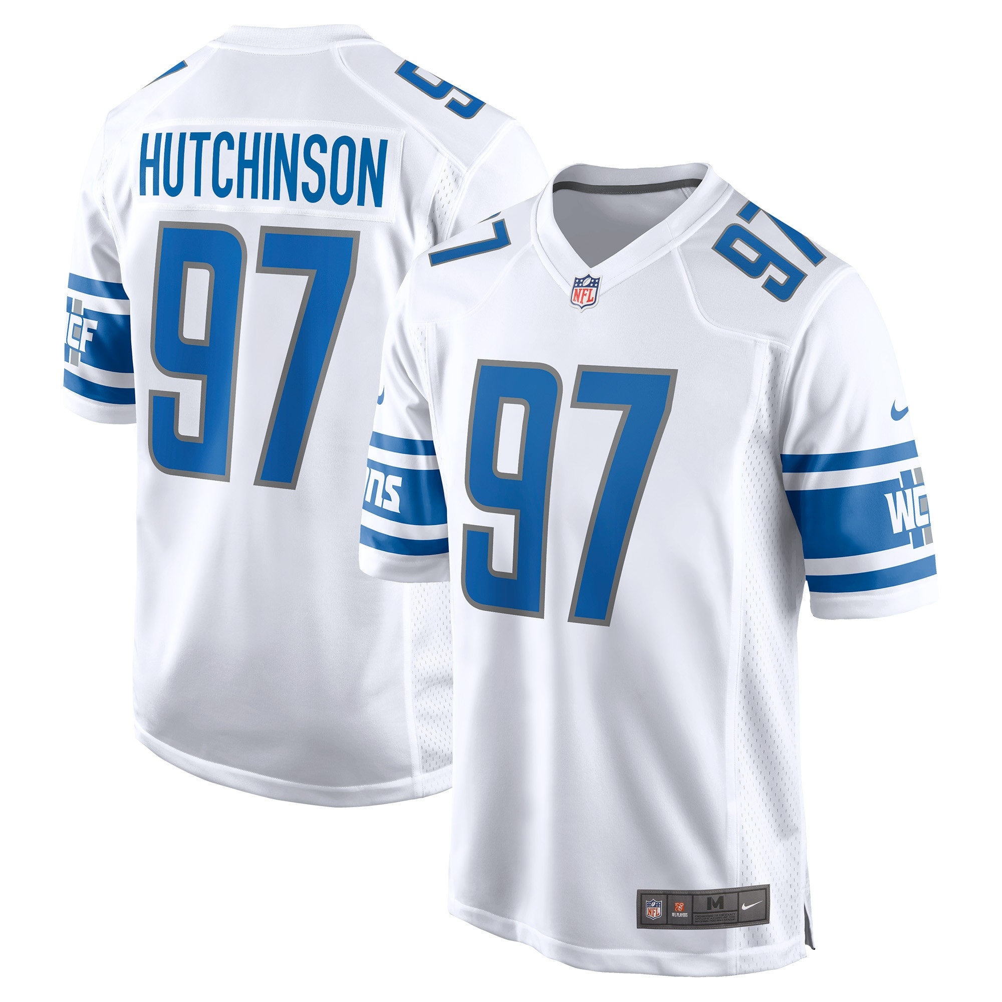 Aidan Hutchinson Detroit Lions 2022 NFL Draft First Round Pick Game Jersey – White NFL