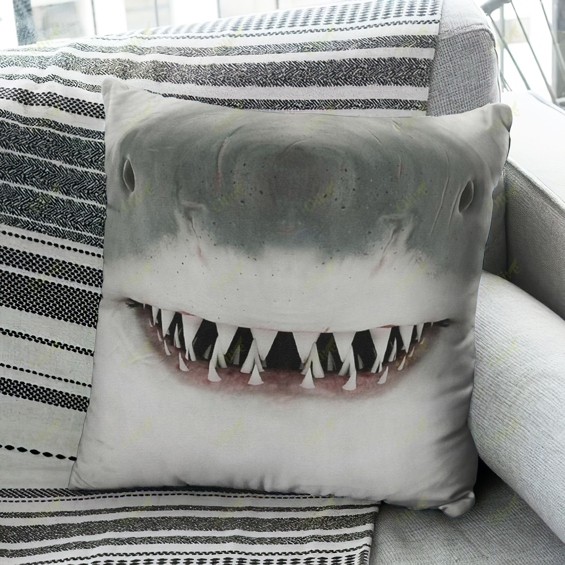 Awesome Shark Pillow Case, Pillow Sofa, Pillow Cover, Throw Pillow Covers, Pillow Sofa, Pillow Cover, Throw Pillow Covers