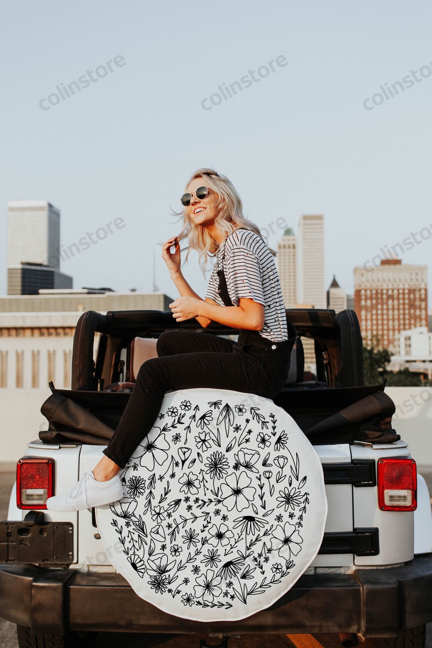 All Over Floral Tire Cover, Tire Cover With Flowers, Floral Tire Cover, Jeep Accessories, Jeep Tire Cover Cute Spare Tire Cover – Jeep Tire Covers