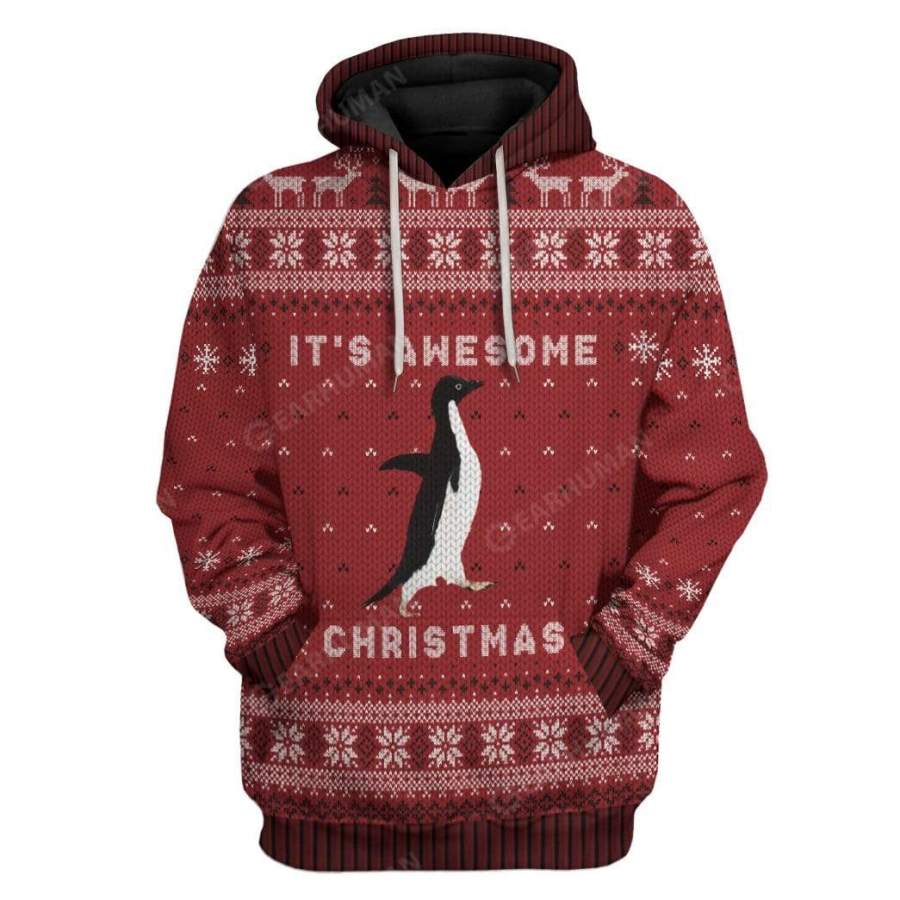 Ugly Awesome Penguin Christmas Custom T-Shirts Hoodies Apparel