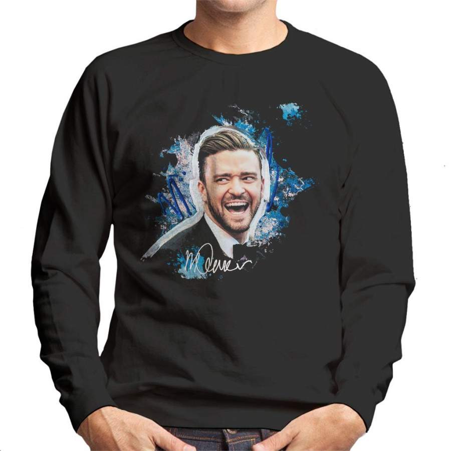 Sidney Maurer Original Portrait Of Justin Timberlake Men’s Sweatshirt