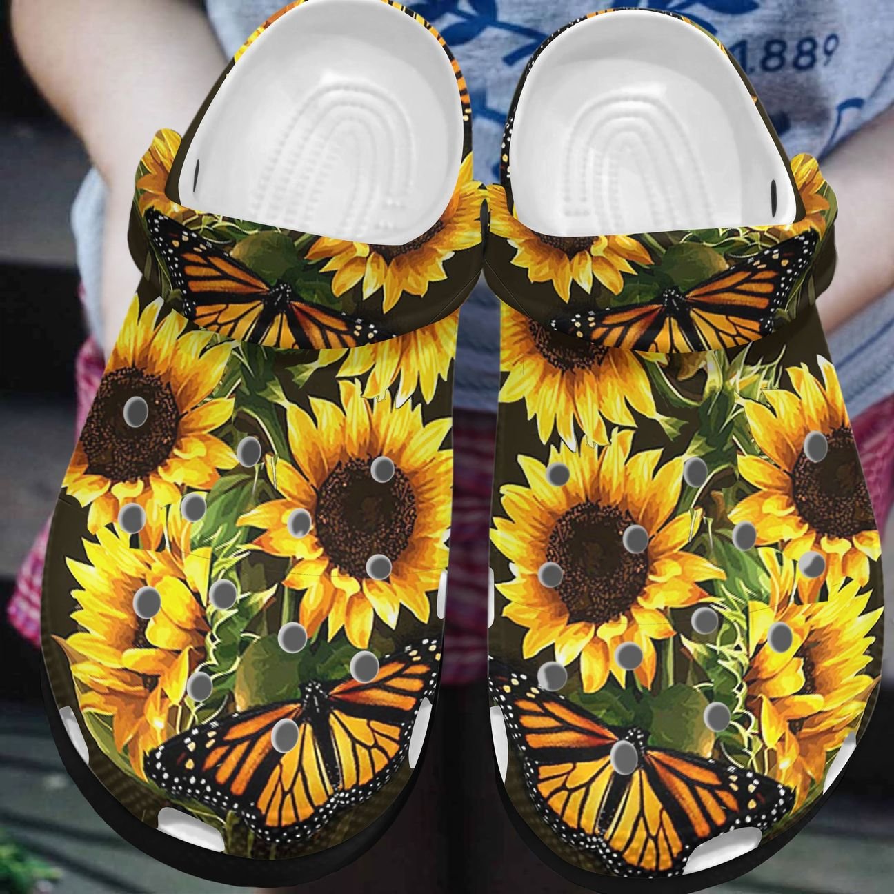 Butterfly Personalized Clog, Custom Name, Text, Color, Number Fashion Style For Women, Men, Kid, Print 3D Monarch Butterfly