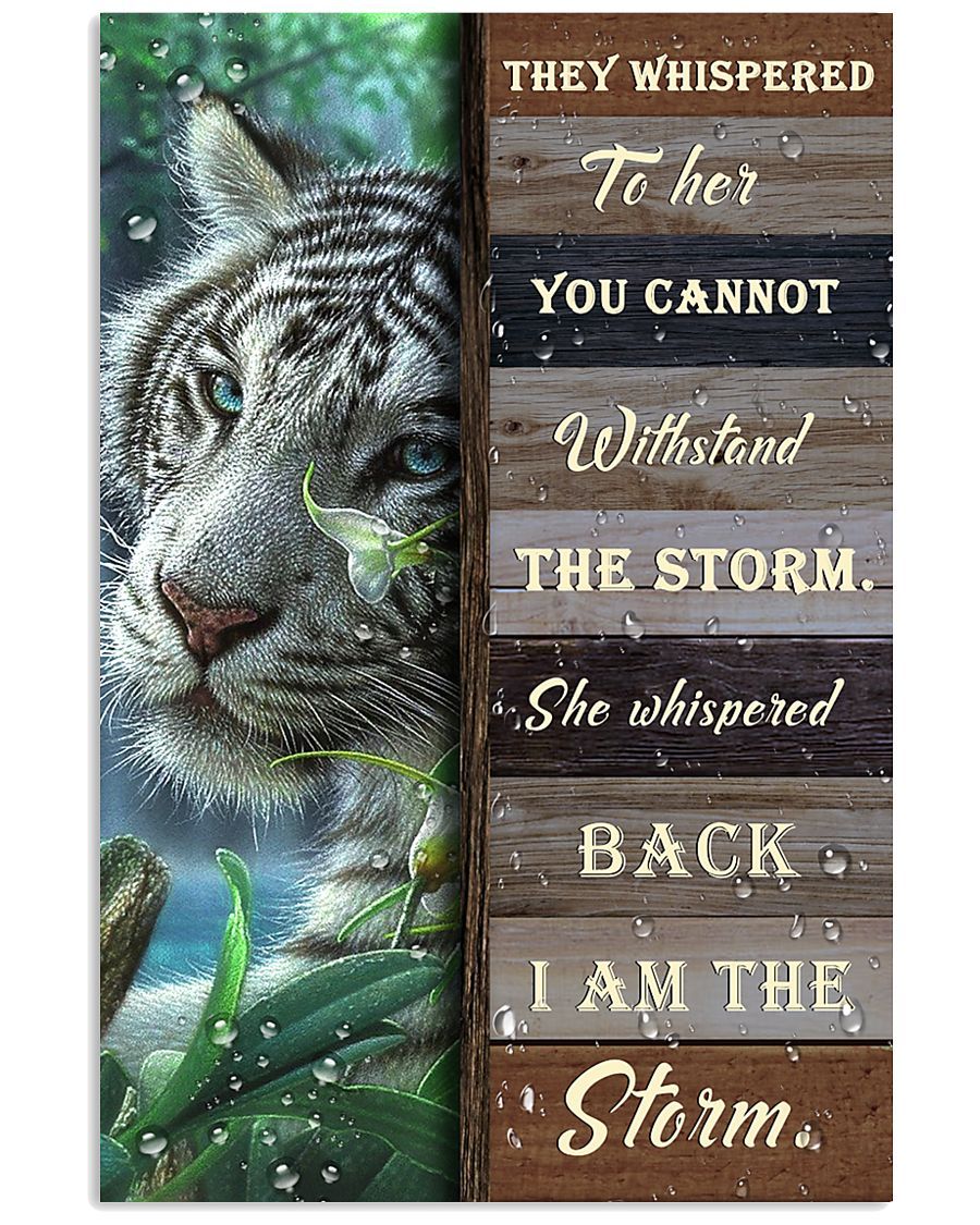 White Tiger Storm Poster And Canvas, Wall Decor, Wall Art, Canvas Instructure, Wall Art, Poster Store, Wall Decals, Canvas Wall Art