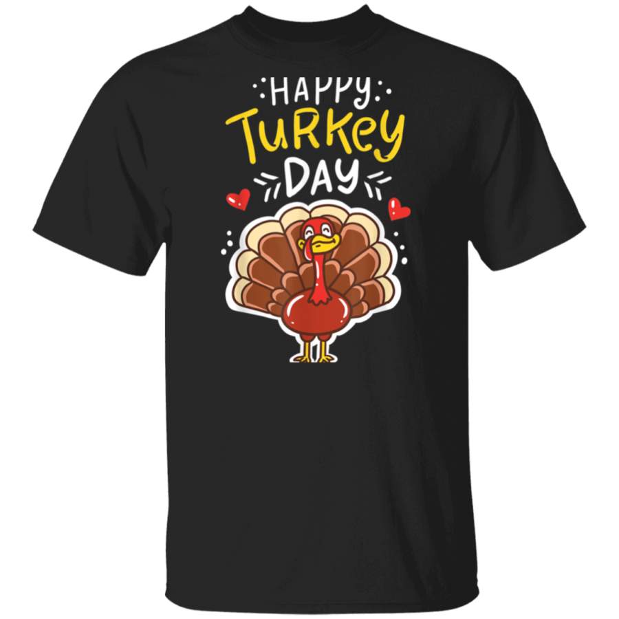 Thanksgiving Tshirt Happy Turkey Day Tee Holiday Gift