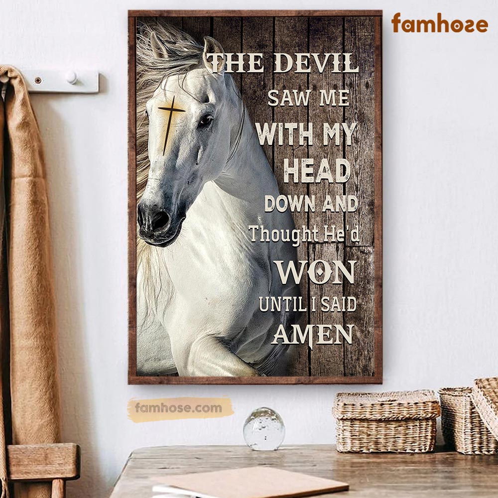 Horse Poster/Canvas, The Devil Saw Me With My Head Down, Horse Canvas Wall Art, Poster Gift For Horse Lovers