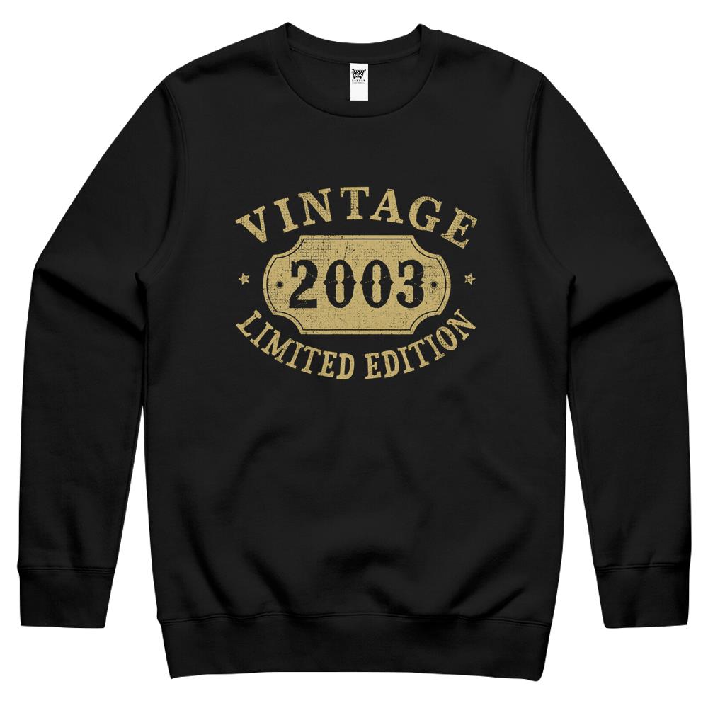 2003 18 Years Old 18Th Limited Birthday, Anniversary Gift Crewneck Sweatshirt