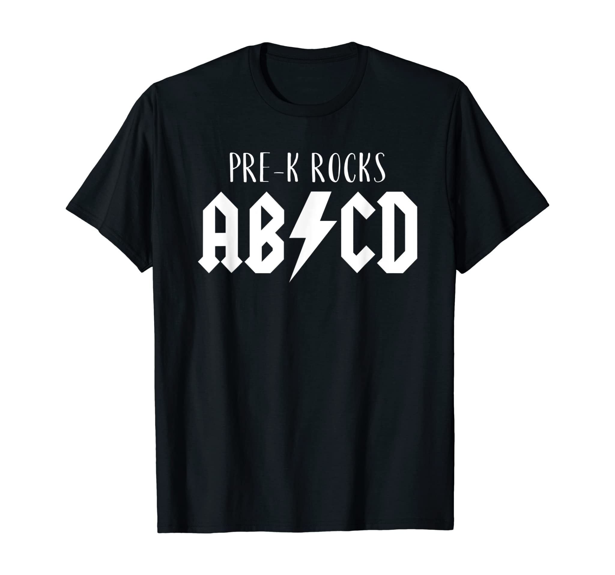 Funny Pre-K Teacher Shirt Cute Back to School Gift ABCD Rock