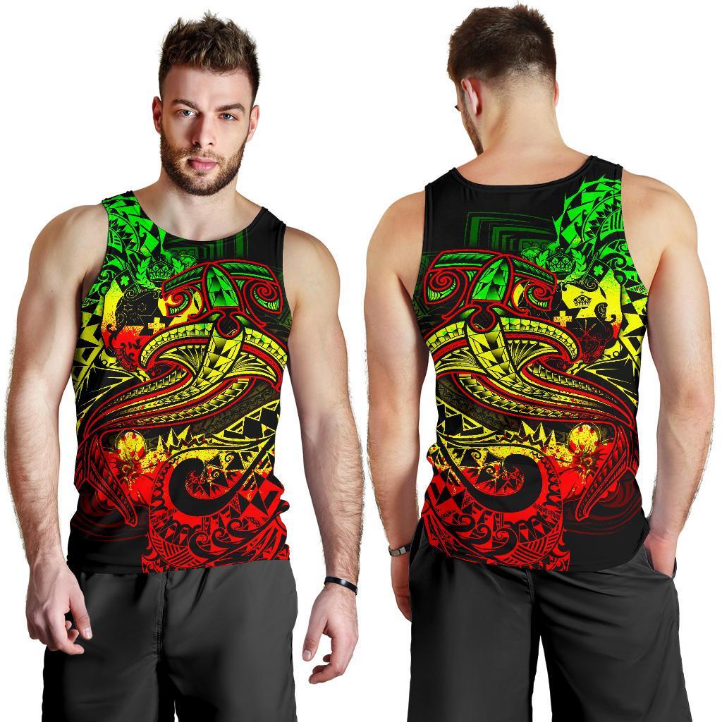 Tonga Men’S Tank Top – Reggae Shark Polynesian Tattoo