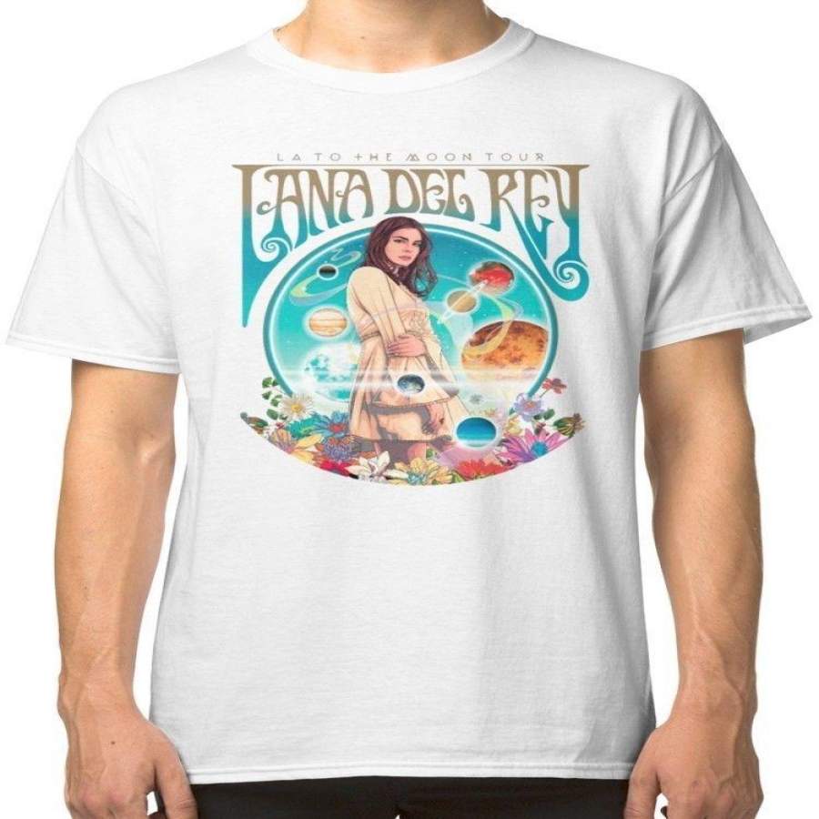 Fashion Lana Del Rey T-Shirt Creative Casual Crewneck Short Sleeve Printed T-Shirt