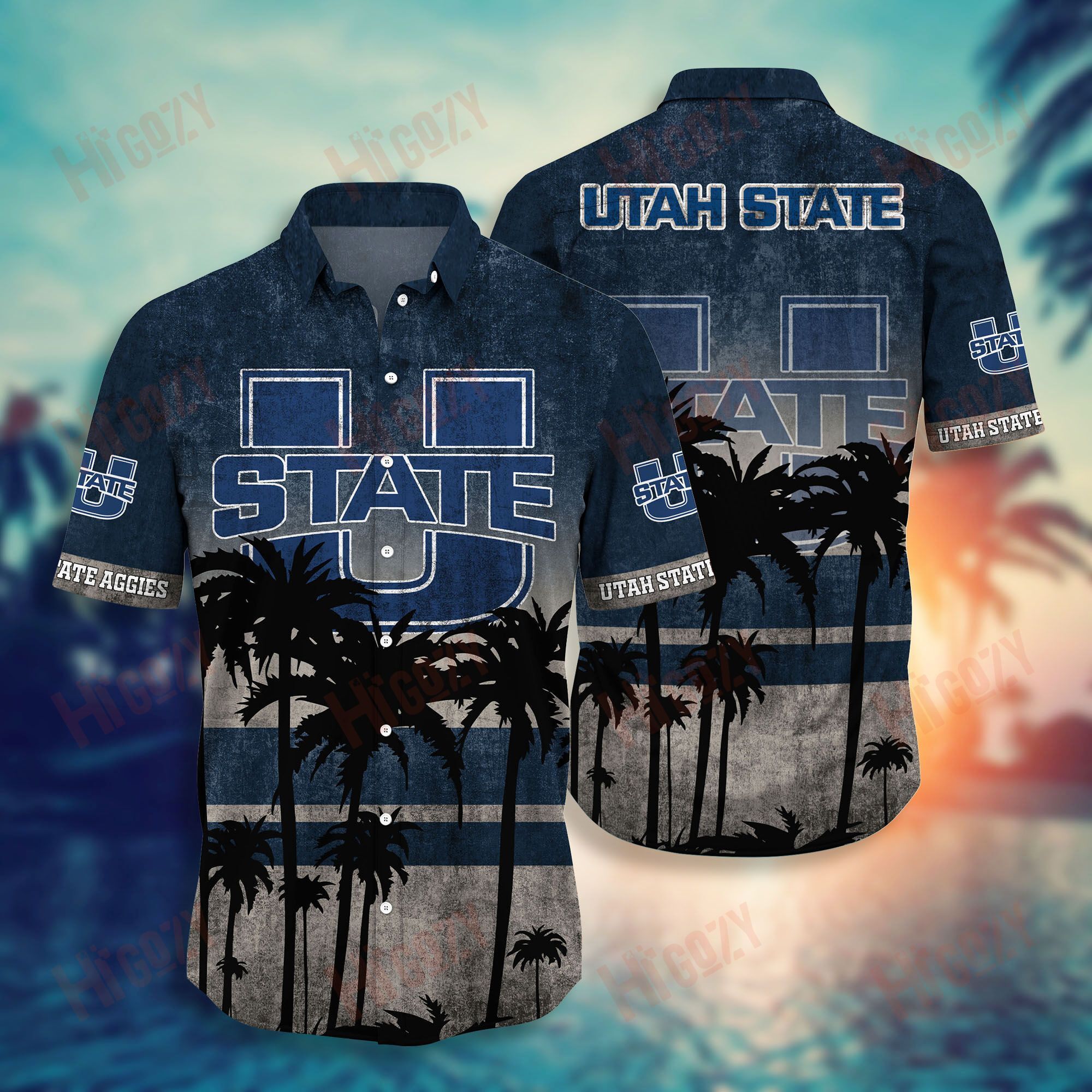 Utah State Aggies Hawaiian Shirt Short Style Hot Trending Summer Ha8120