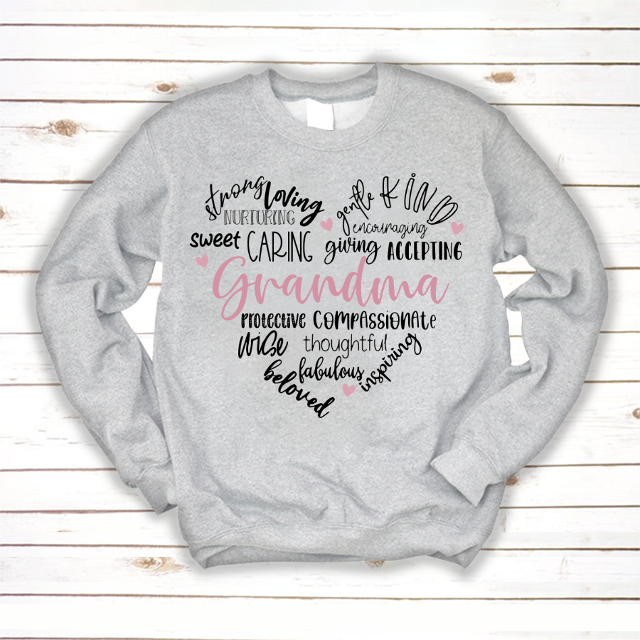 Mother’S Day Shirt, Gift For Grandma Shirt, Grandma Heart Sweatshirt