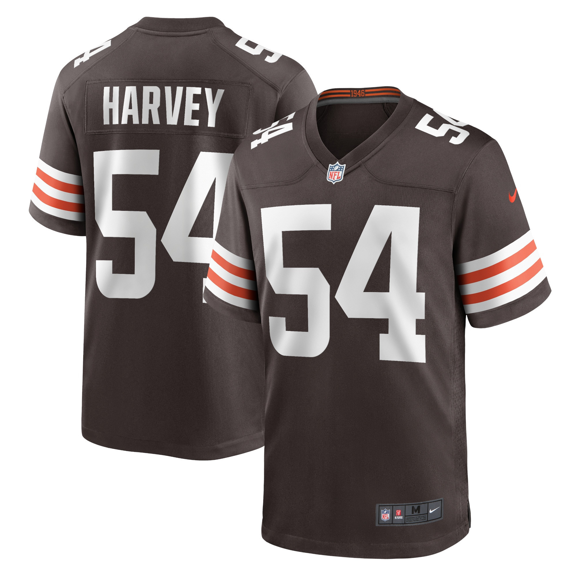 Willie Harvey Cleveland Browns Player Game Jersey – Brown NFL