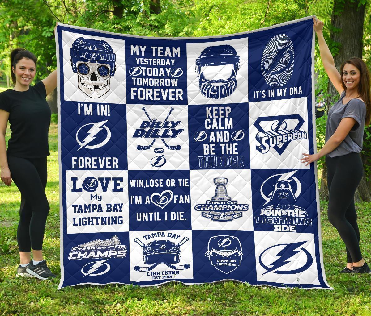 Tampa Bay Lightning Quilt Blanket For Fan Gift