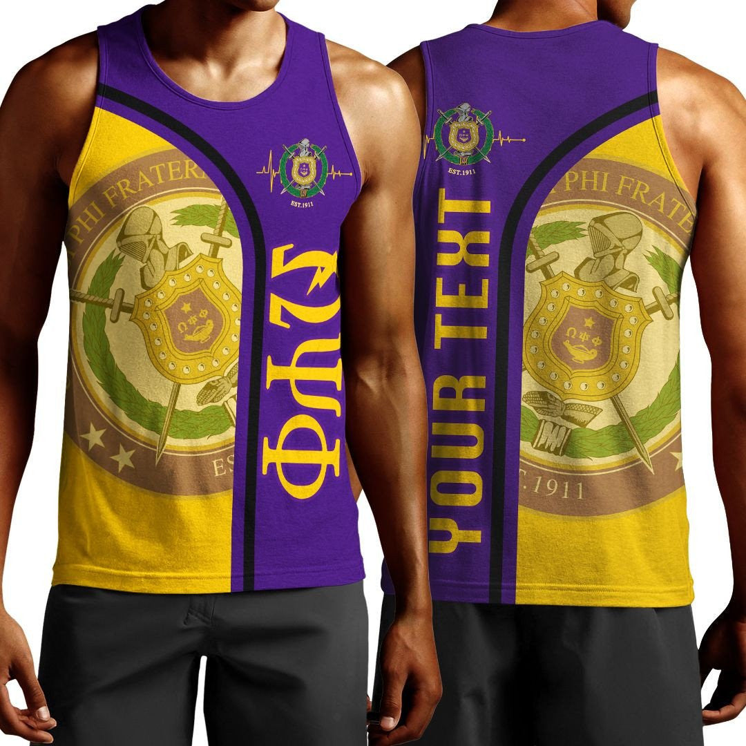 Personalized Omega Psi Phi In My Heart Tank Top