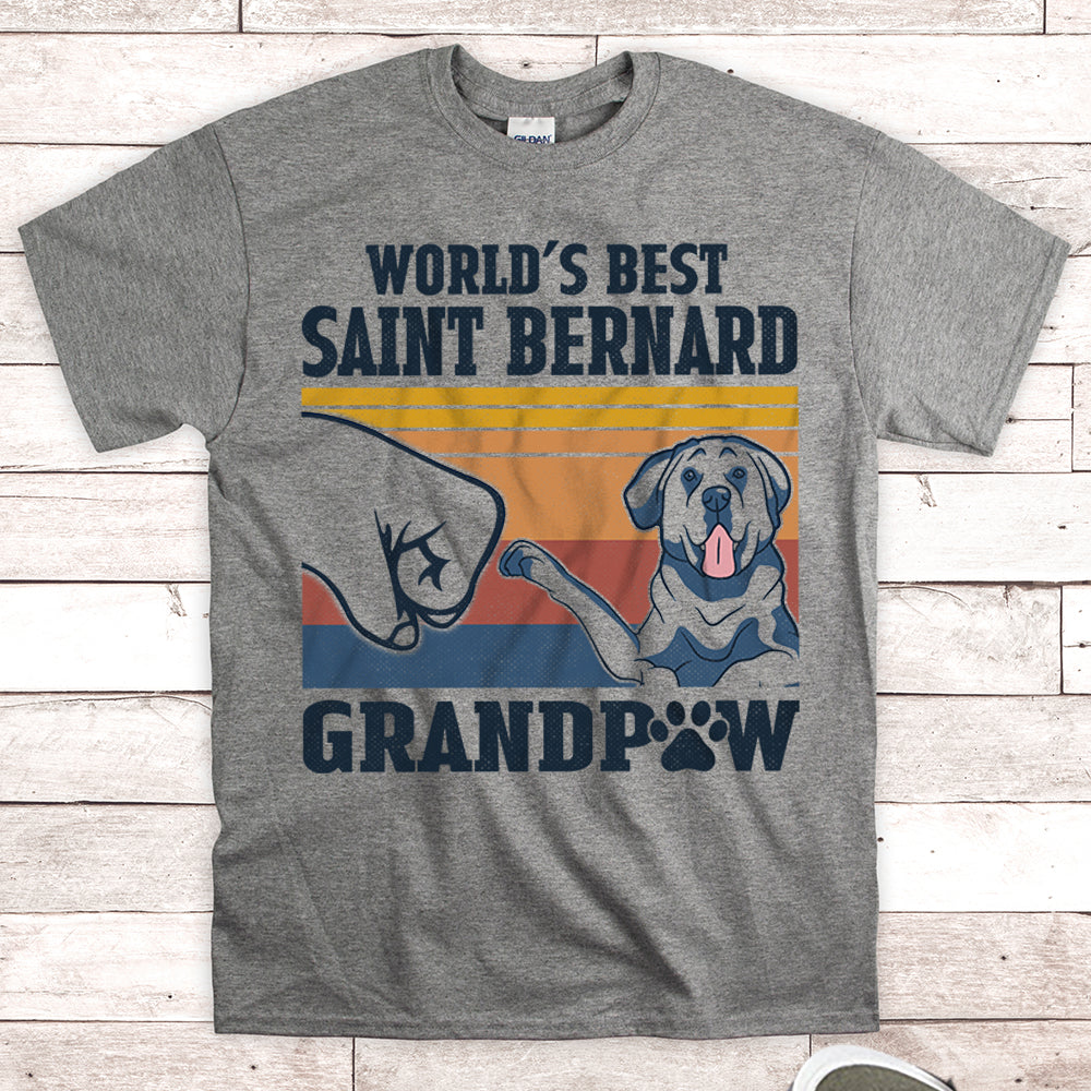 World’S Best Saint Bernard Grandpaw Shirts Gift For Saint Bernard Grandpa M0402 Nh95