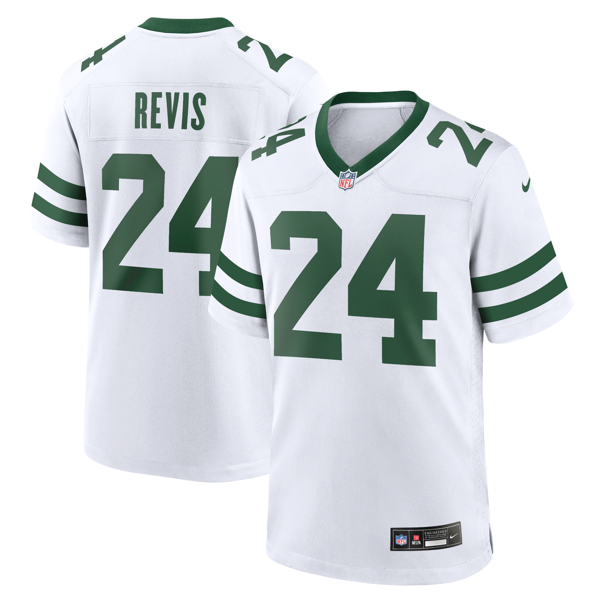 Men’s New York Jets Darrelle Revis White Legacy Retired Player Game Jersey