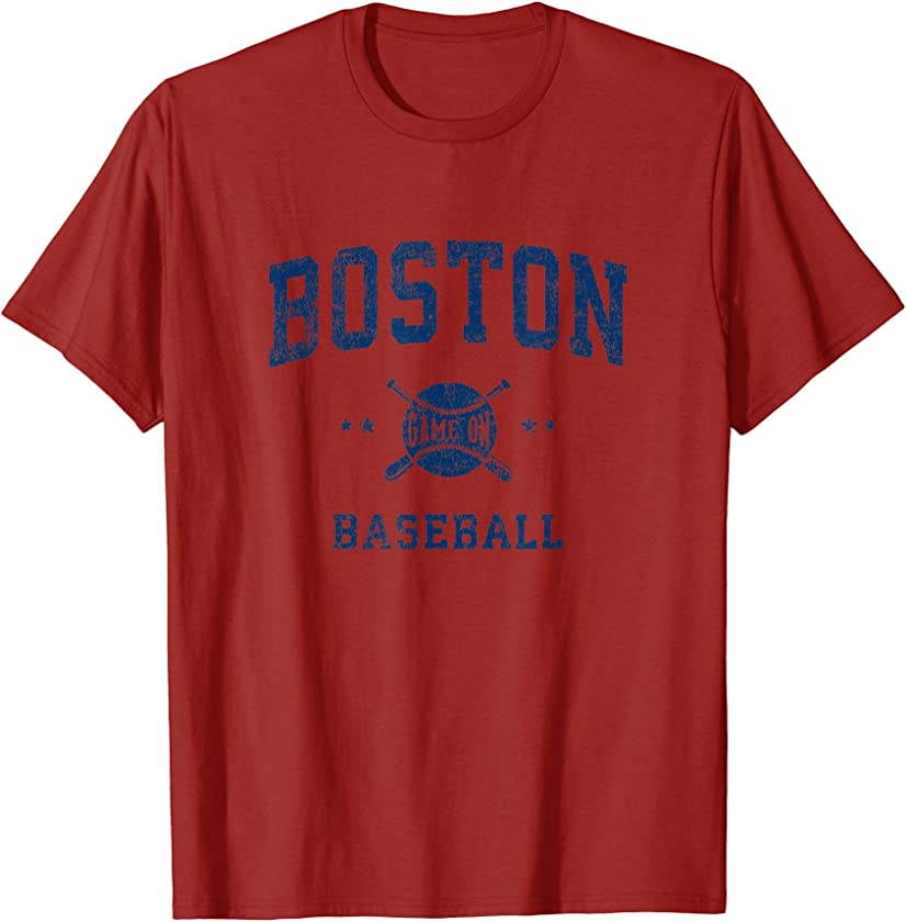 Boston Vintage Baseball Throwback Retro Design T-Shirt