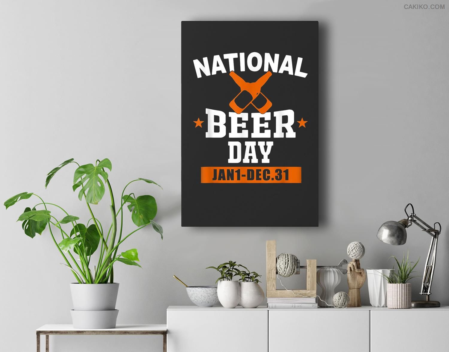 National Beer Day Jan 1 Dec 31 Premium Wall Art Canvas Decor