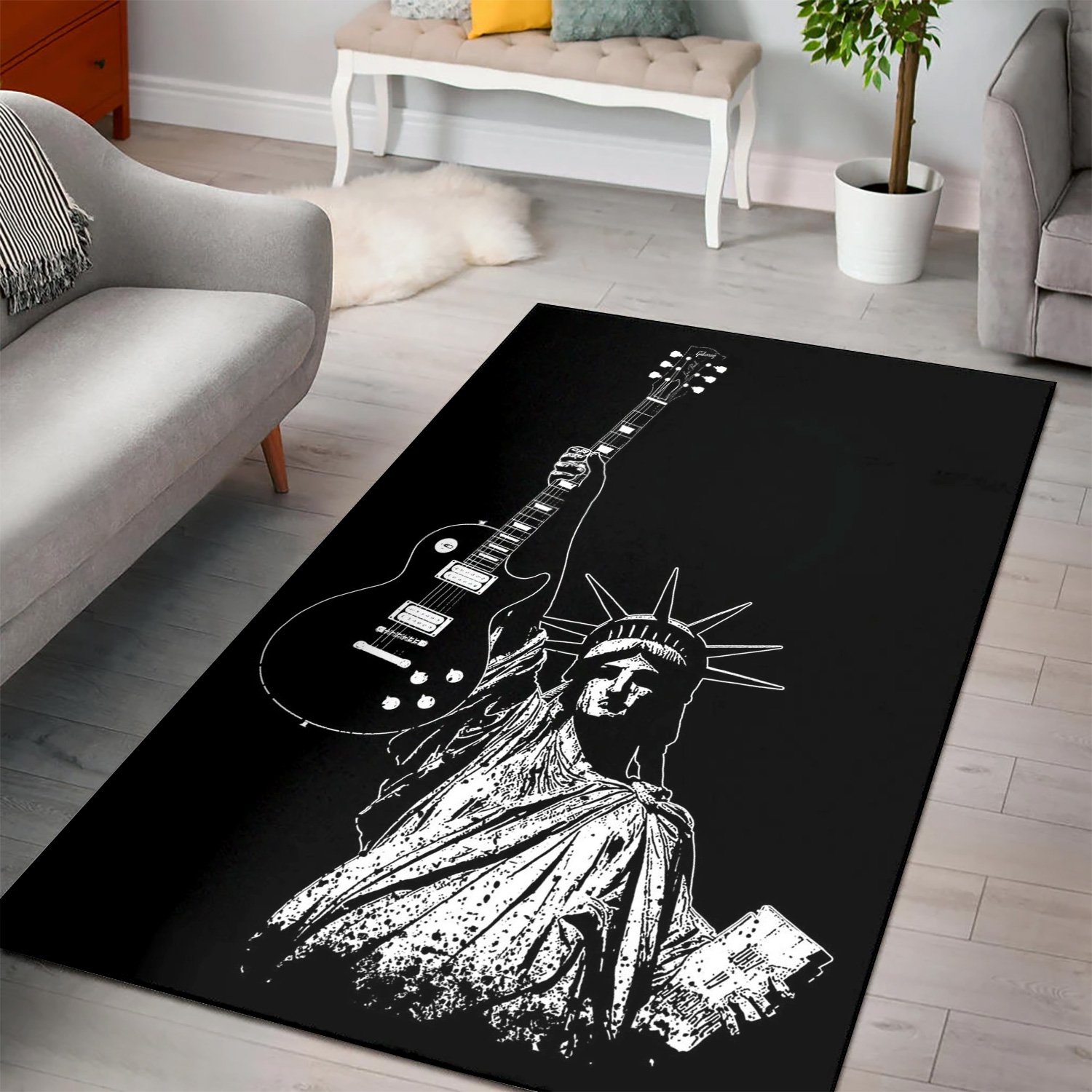 Liberty Rock  Area Rugs,  Living room and bedroom Rug,  Halloween Gift