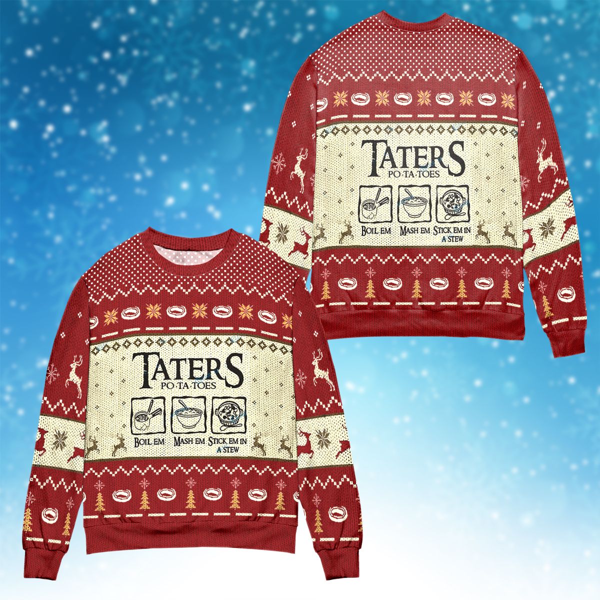 Taters Potatoes Ugly Sweater #201021V