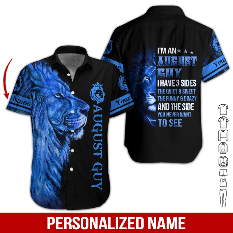 August Guy Custom Name Hawaii Shirt For Men Women Ha54365