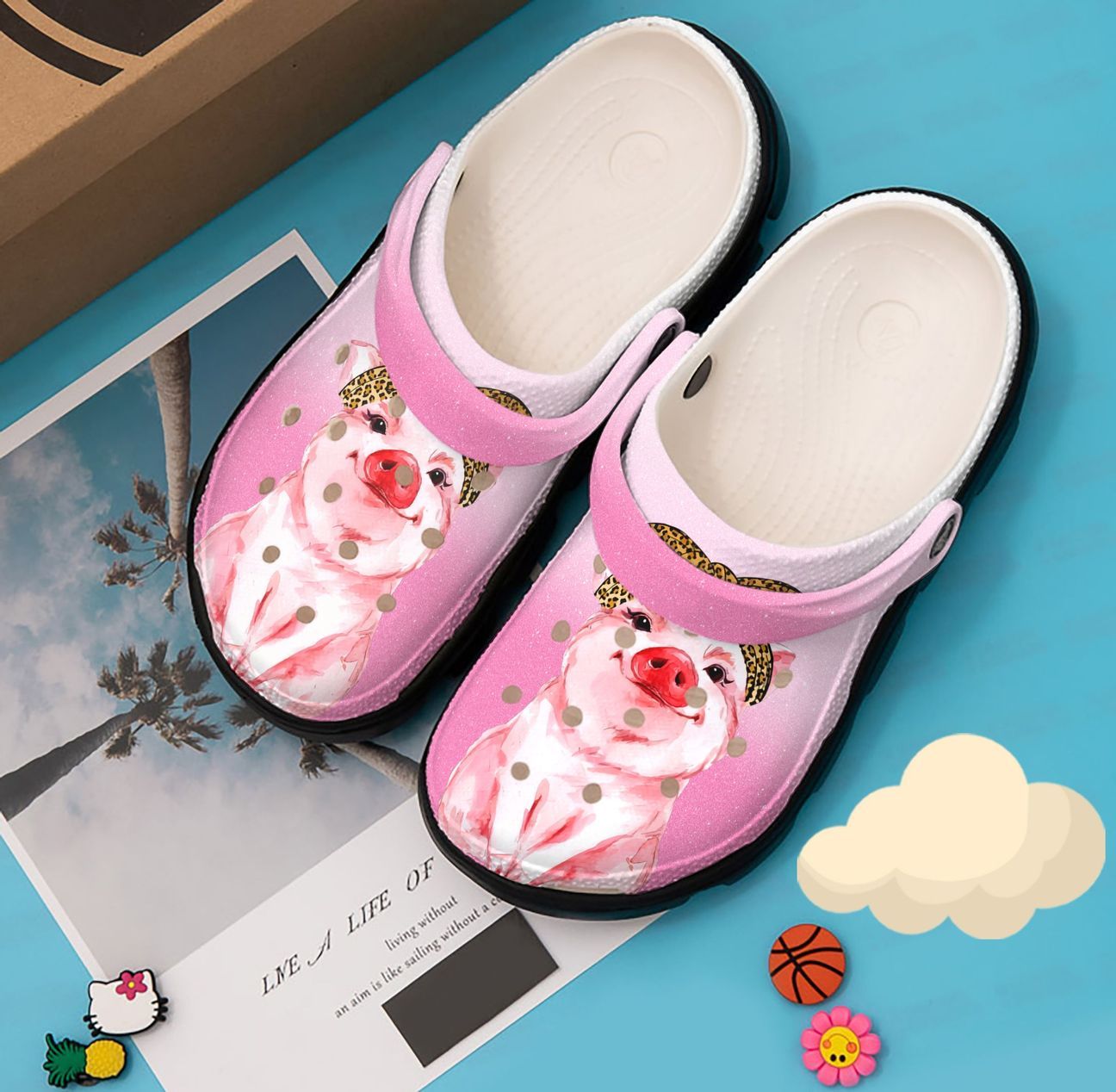 Pig Personalized Clog, Custom Name, Text, Color, Number Fashion Style For Women, Men, Kid, Print 3D Just A Girl