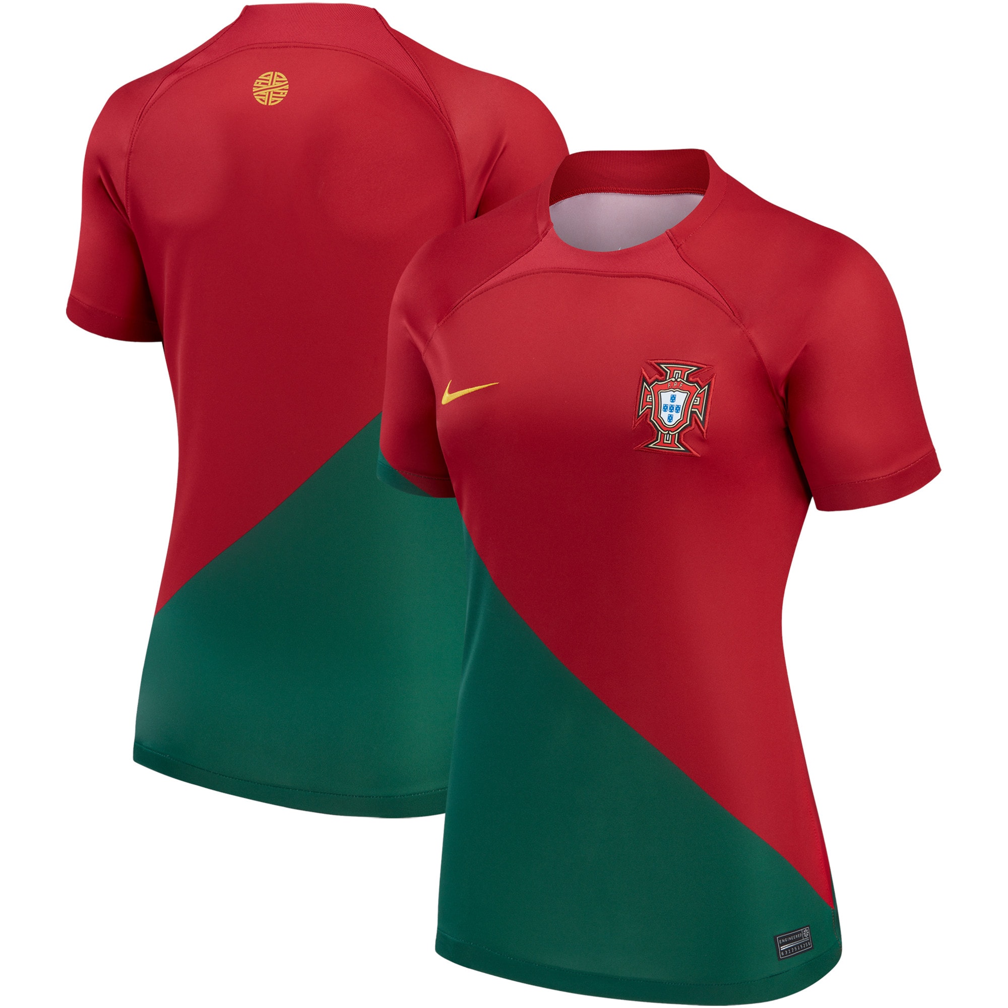 Portugal National Team Women's 2022/23 Home Breathe Stadium Replica Blank Jersey – Red