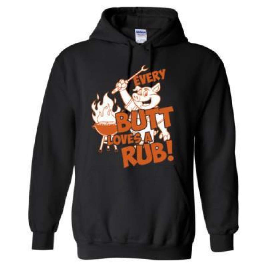 AGR Barbecue Every Butt Loves a Rub – Heavy Blend™ Hooded Sweatshirt