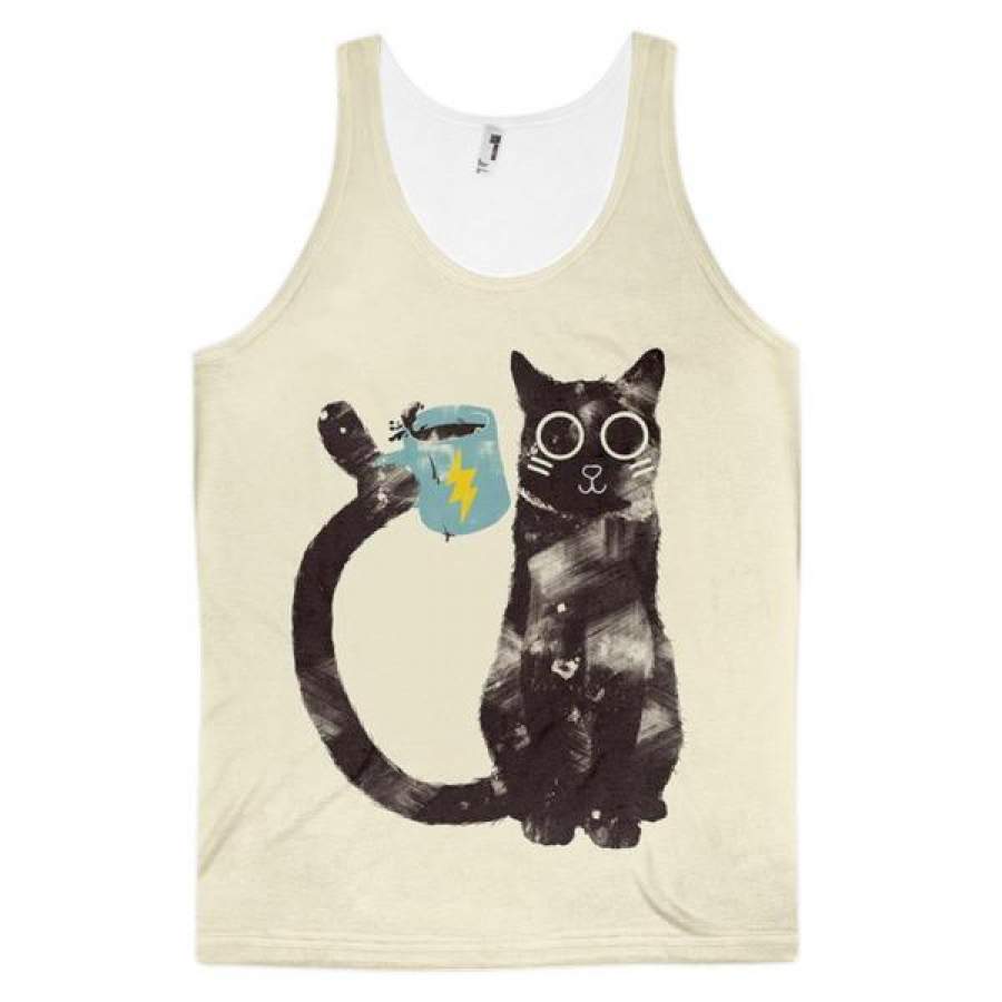 Cat Burglar Funny Kitten Animal Cats Kittens Dye Sublimation All Over Print 3D Full Print Cotton Polyester Unisex Novelty Black & Tan Tank Top