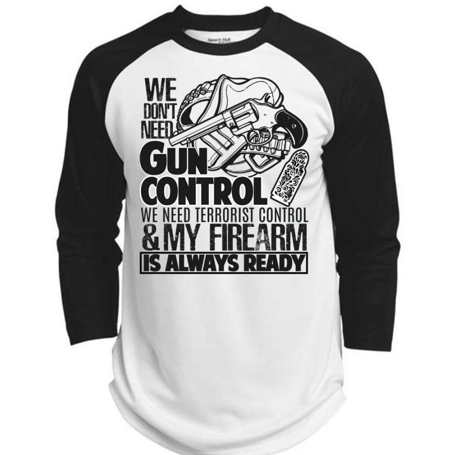 We Don’t Need Gun Control T Shirt, I Love Veteran T Shirt, Awesome T-Shirts  (Polyester Game Baseball Jersey)