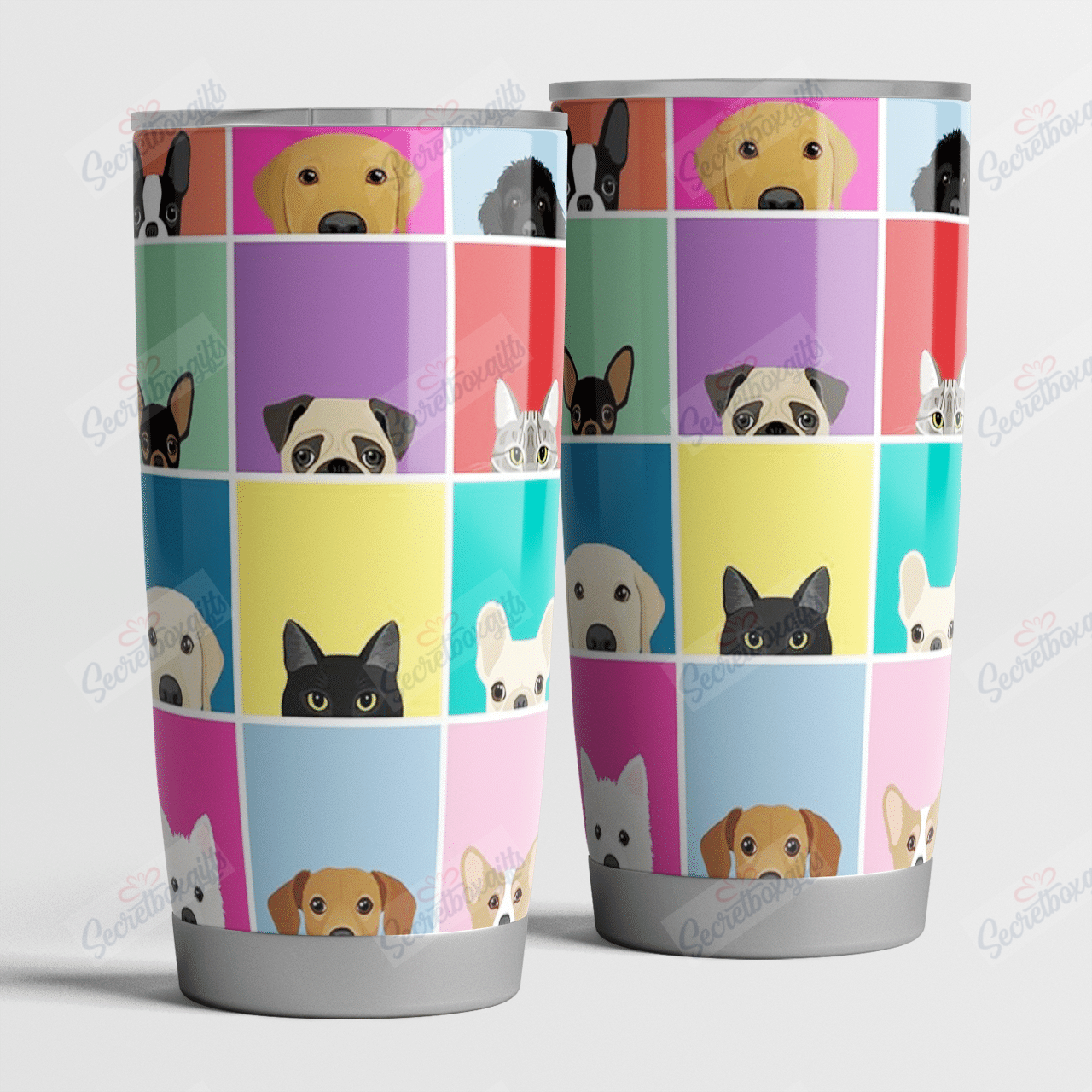 Personalized Dog Puppy Nc1611780Cl Stainless Steel Tumbler Travel Customize Name, Text, Number, Image