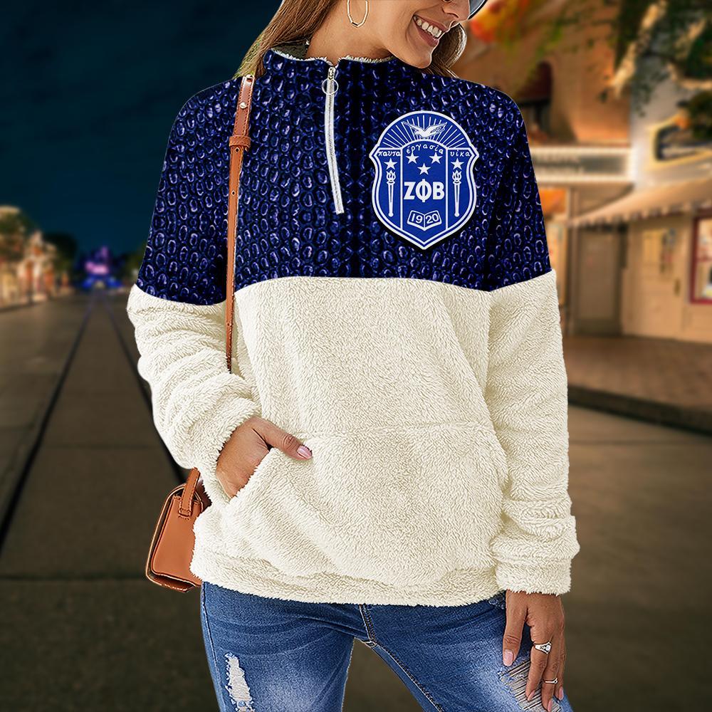 Zeta Phi Beta fleece stand collar sweatshirt 5