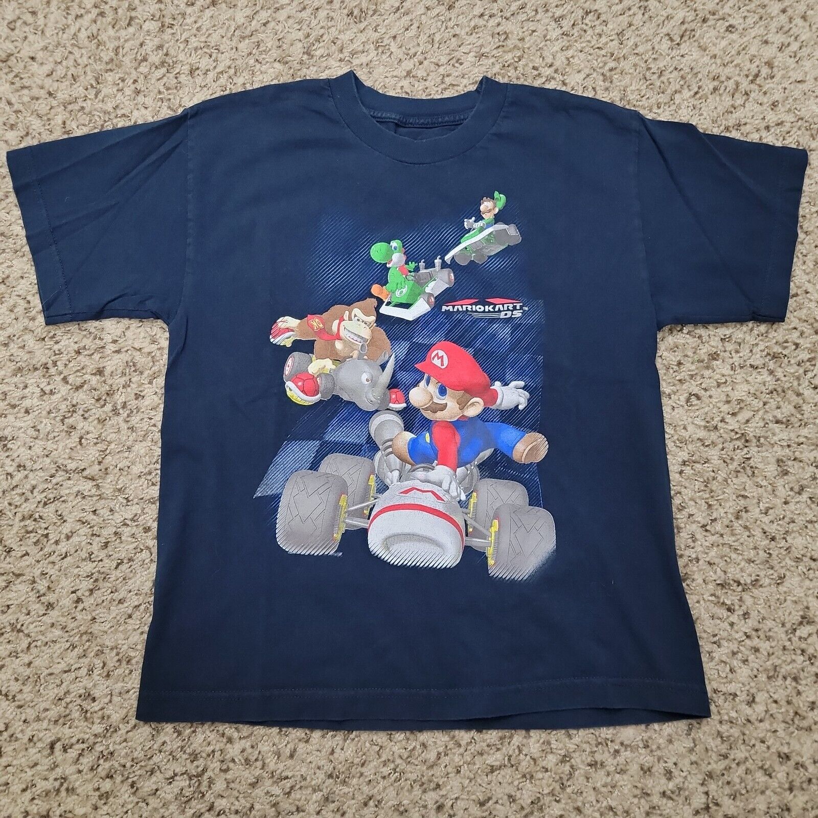 Vintage Mario Kart Ds Nintendo Video Game Black T Shirt