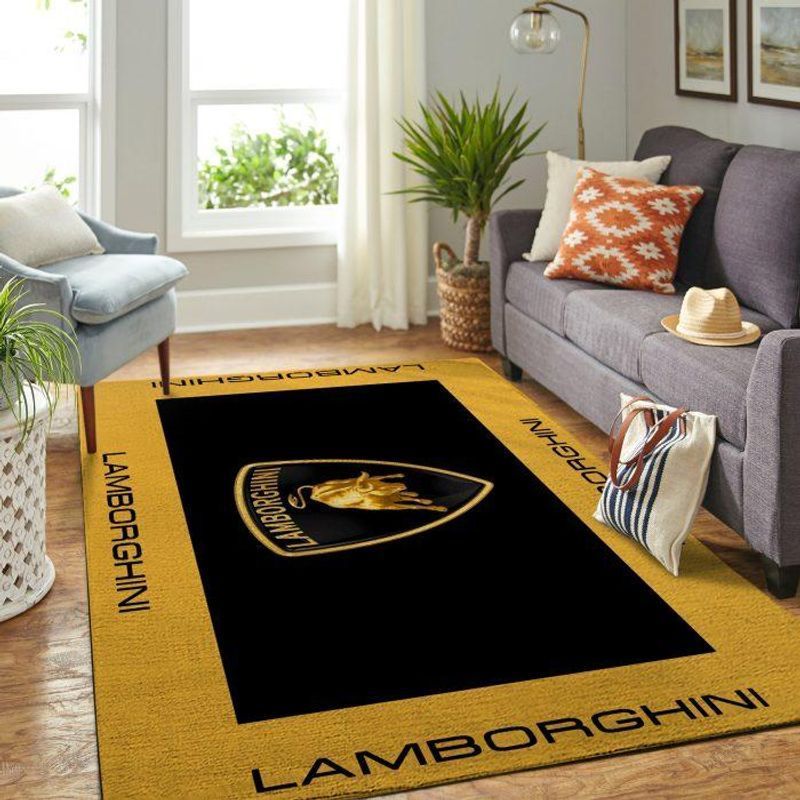 Lamborghini Golden Logo SuperCars Area Rugs Living Room Carpet FN120112 Local Brands Floor Decor