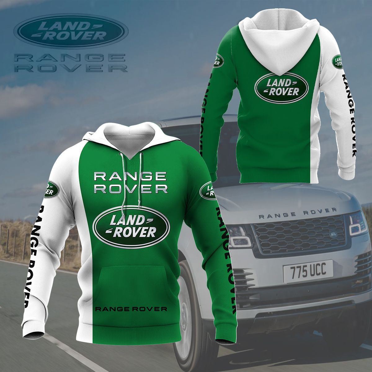 3D All Over Printed Range Rover Shirts Ver5 (Green)