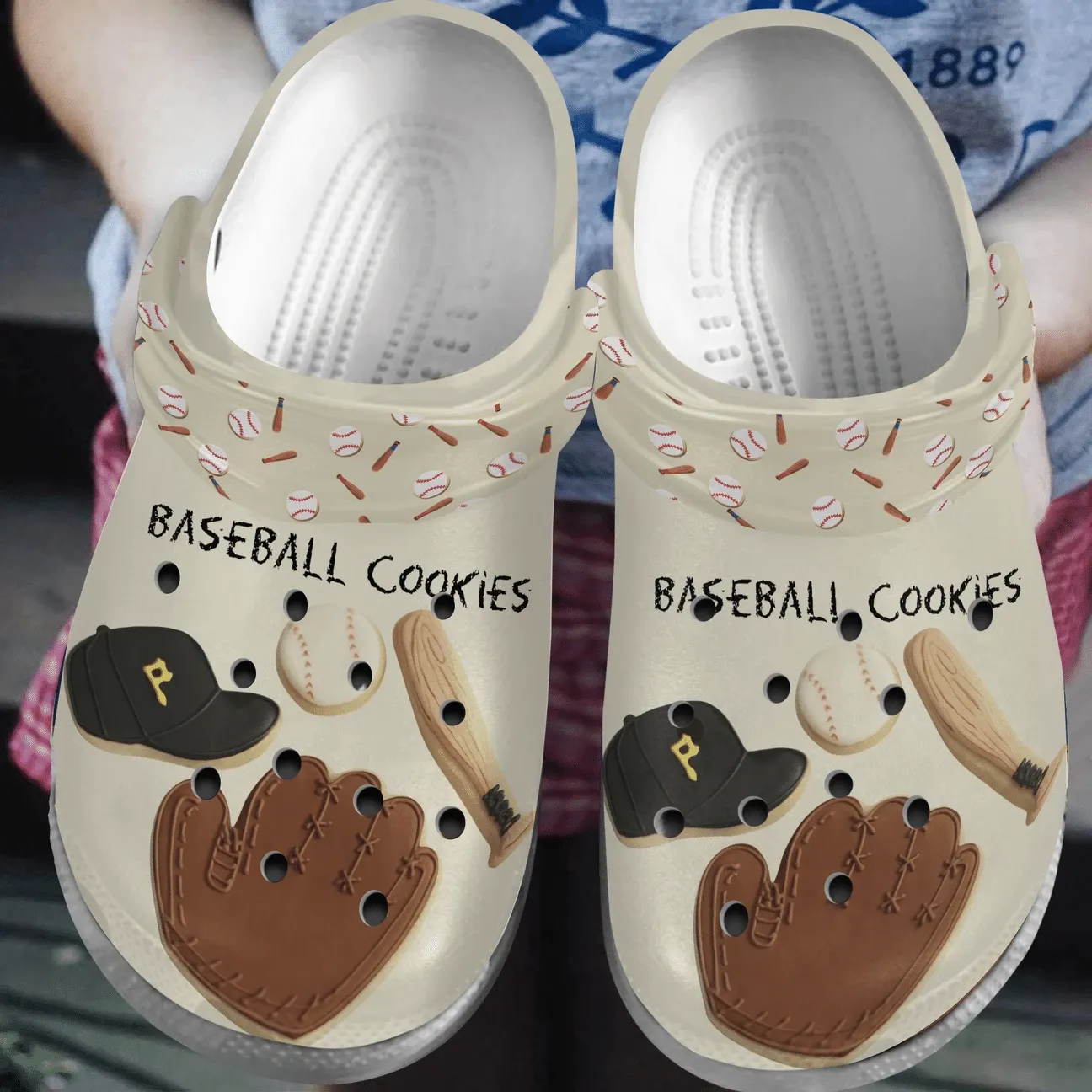 Baseball Personalized Clog Custom Crocss Comfortablefashion Style Comfortable For Women Men Kid Print 3D Baseball Cookies