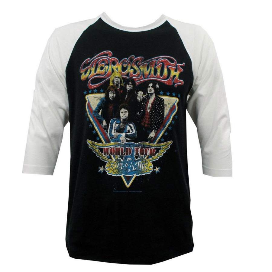 Aerosmith – World Tour Adult Raglan T-Shirt