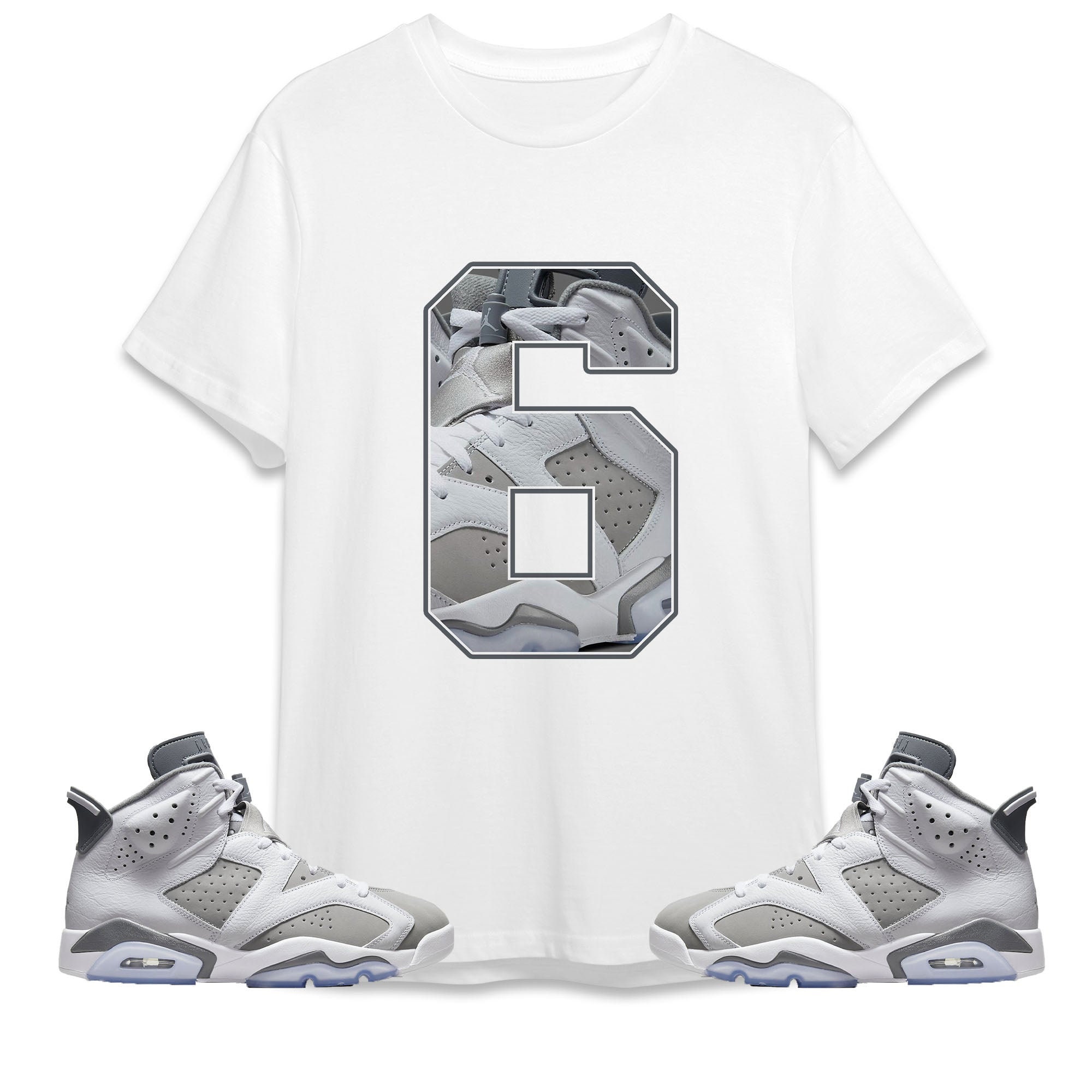 Number 6 CM6 Unisex Shirt Match Jordan 6 Cool Grey