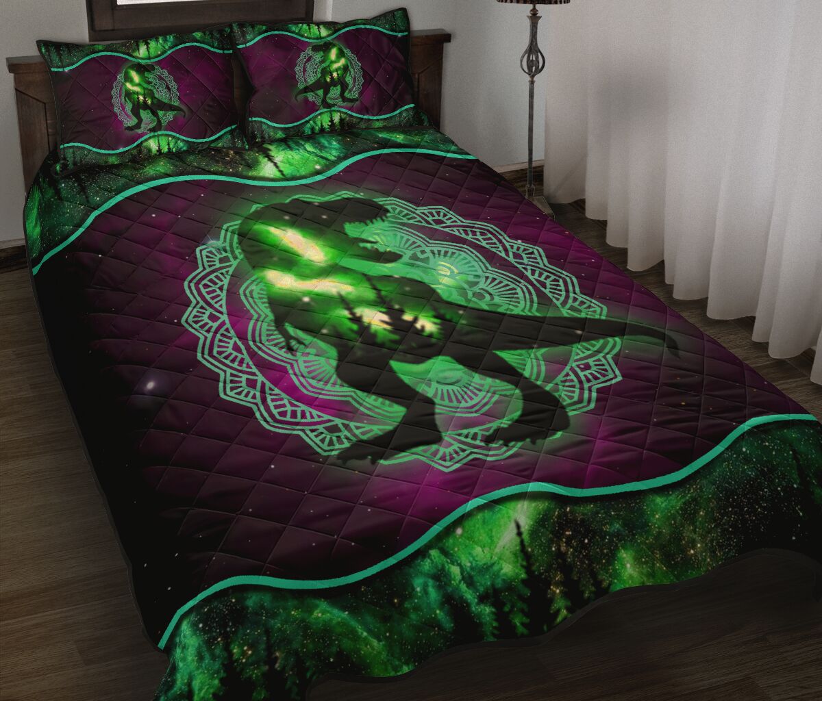 Galaxy T-Rex Dinosaur Quilt Set 0622